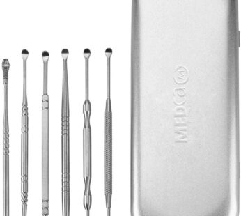 Ear Wax Removal Kit – 6 Piece Ear Cleansing Tool Set, Stainless Steel Ear Curette Earwax R