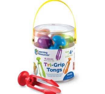 Learning Resources 3 Prong Tong, Pencil Grip Tongs, Sensory Bin, Fine Motor Toy, Set of 6,
