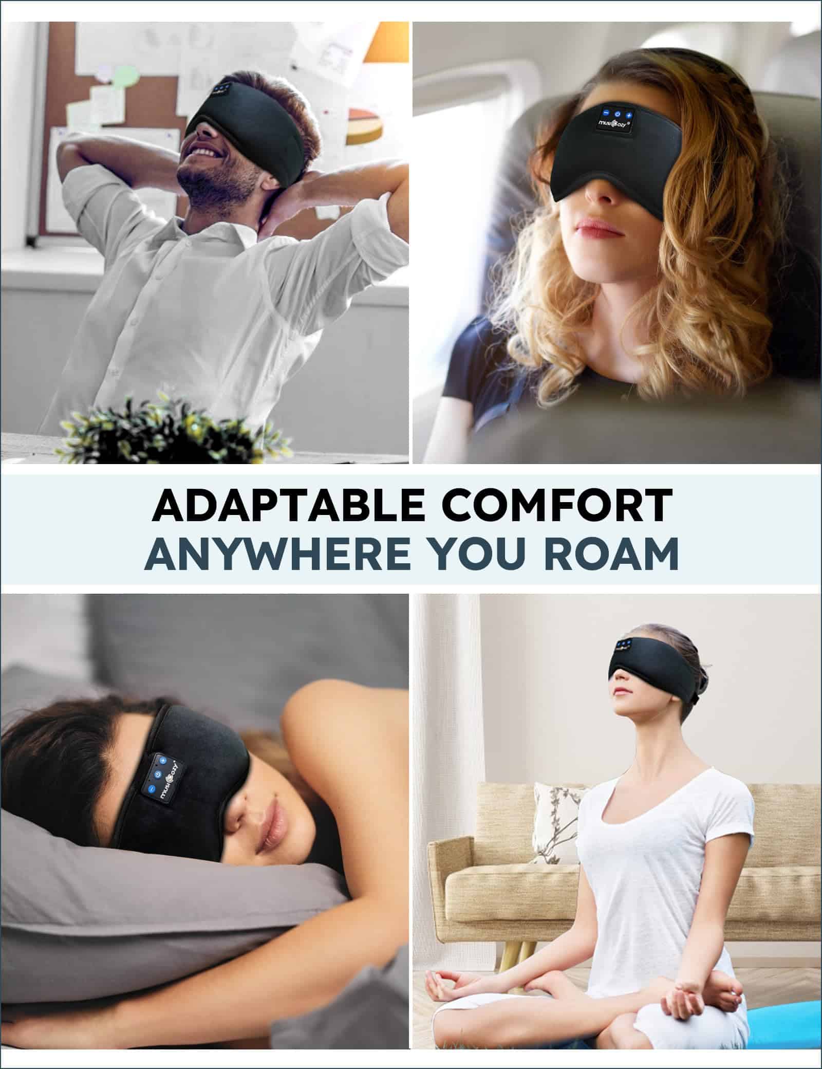 MUSICOZY Sleep Headphones Bluetooth 5.2 Headband Sleeping Headphones Sleep Eye Mask, Wirel - Image 7