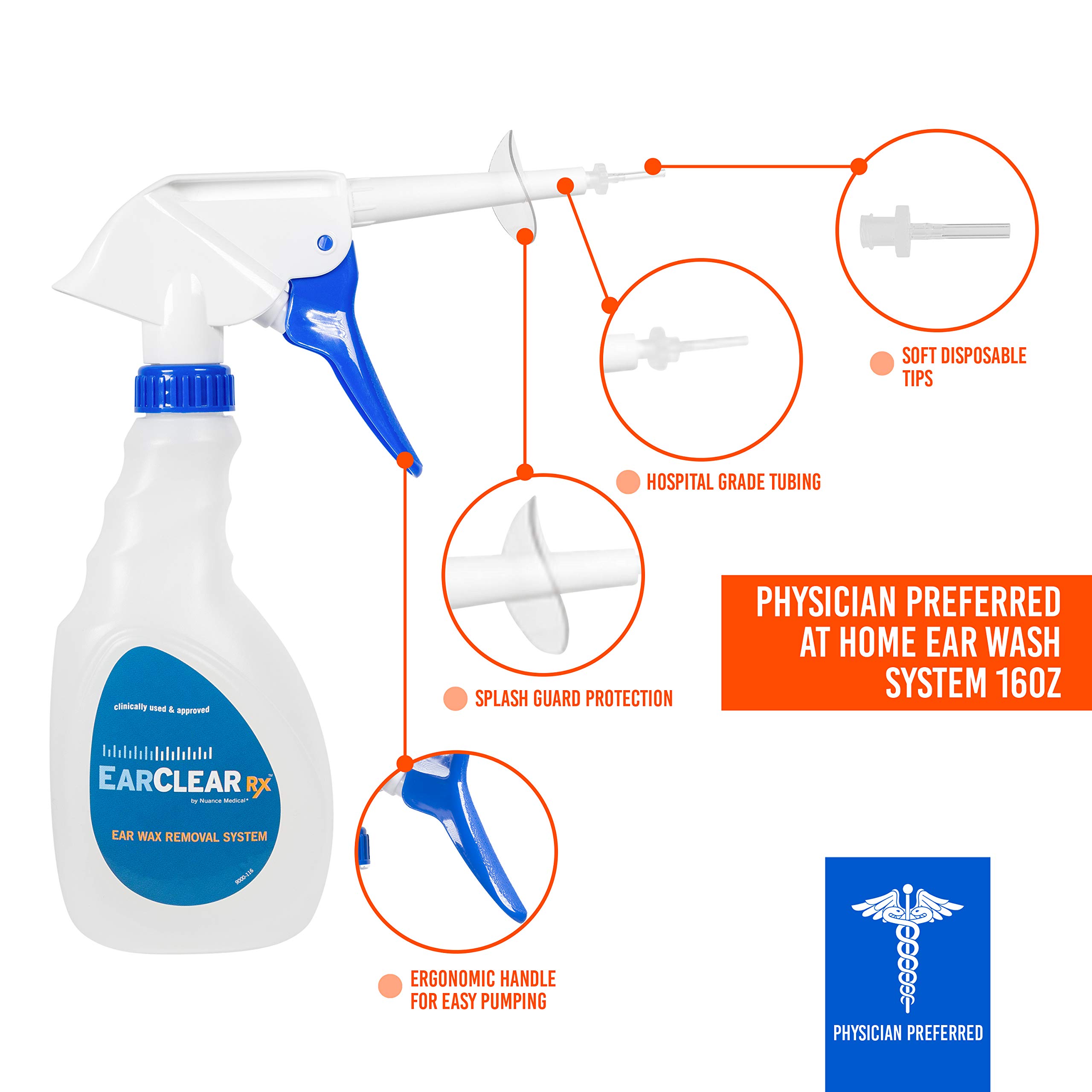 EarClear Rx Ear Wax Removal & Cleaning Kit with Rigid Tips. Ear-Safe Flush and Irrigation - Image 2