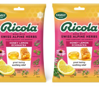 Ricola Honey Lemon Herbal Cough Suppressant Throat Drops, 45ct Bag (Pack of 2)