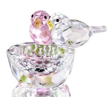 HDCRYSTALGIFTS Crystal Bird Figurine Collectible Art Glass Animal Figurines Table Home Dec