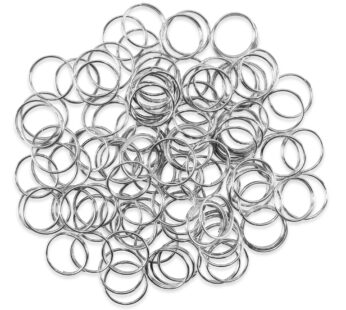 Super Z Outlet 100 Piece Mini Stainless Steel Split Rings Connectors for Arts & Crafts, Ch
