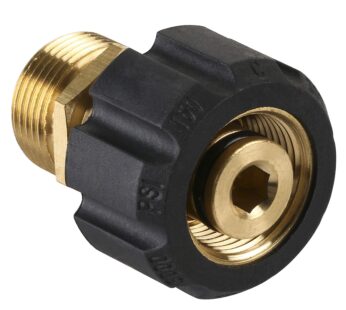 M MINGLE Pressure Washer Adapter, Metric M22 15mm Female Thread to M22 14mm Male Fitting,