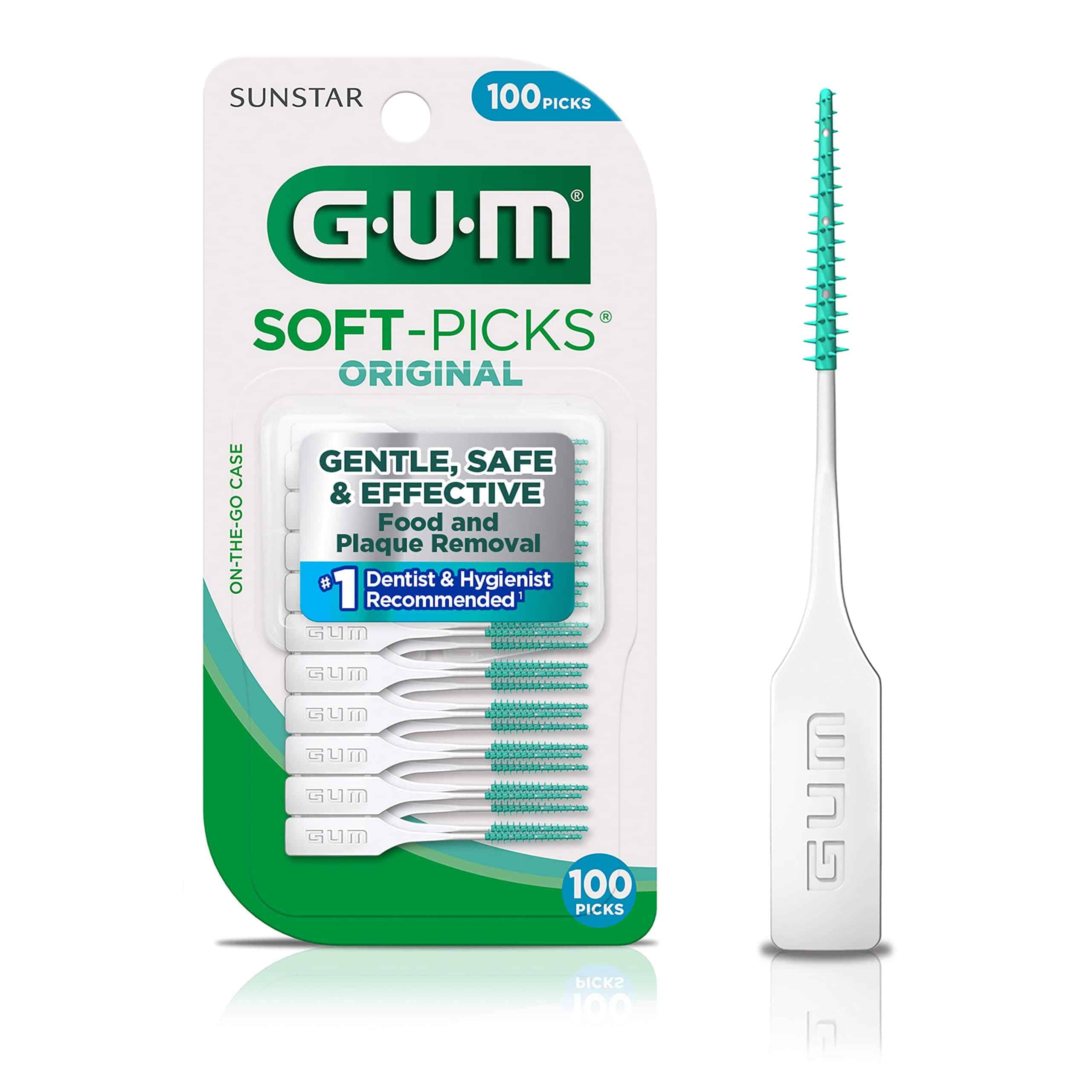 GUM Soft-Picks Original, Easy to Use Dental Picks for Teeth Cleaning and Gum Health, Dispo