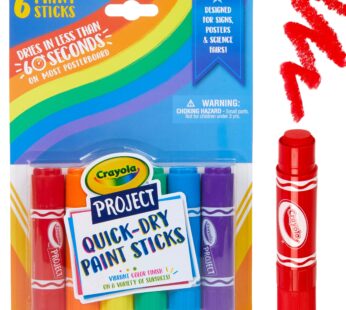 Crayola Paint Sticks, No Water Required, Paint Set For Kids, Art Supplies, 6 Count, Multi