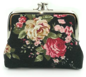 Sanxiner Cute Floral Buckle Coin Purses Vintage Pouch Kiss-lock Change Purse Wallets