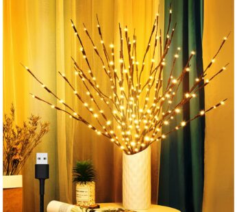 KXCOFTXI 3 Pack Twig Lights, Prelit Branches, USB Plug in Branches Lights with 60 LED Bulb