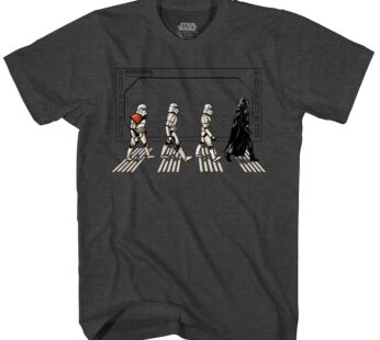 STAR WARS Death Star Road Stormtrooper Crossing T-Shirt (Medium, Charcoal Heather)