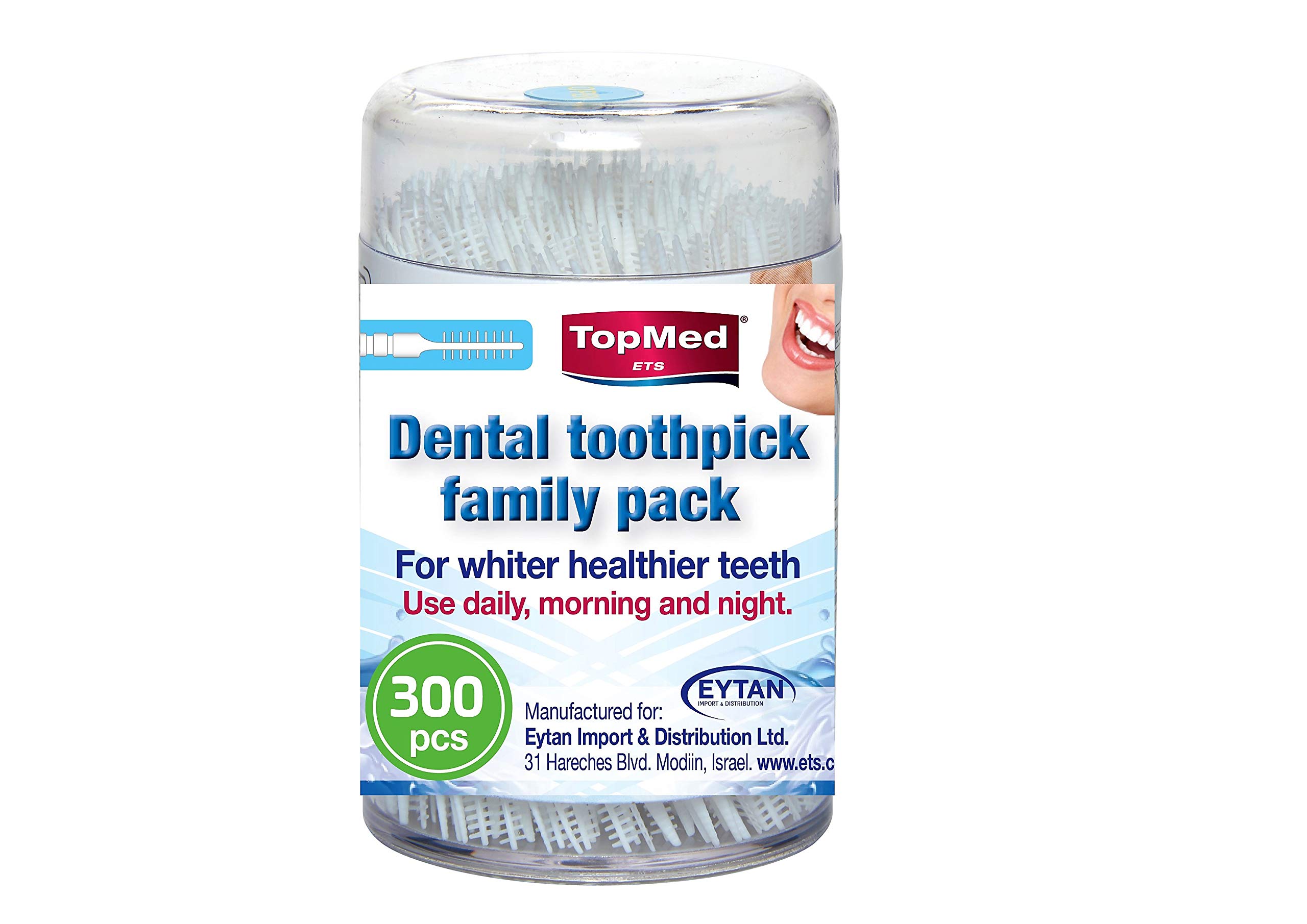 TOPMED ETS Brush Picks Toothpicks Hygiene Sticks (300 Count) - Image 3