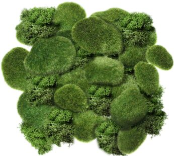 Chuangdi Artificial Moss Rock Assorted Sized Decorative Faux Green Stones Green Moss Balls
