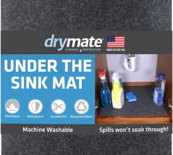 Drymate Premium Under Sink Mat, Waterproof Cabinet Protection Mats for Kitchen & Bathroom,