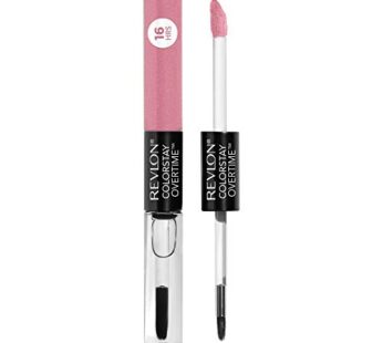 REVLON Liquid Lipstick with Clear Lip Gloss, ColorStay Face Makeup, Overtime Lipcolor, Dua