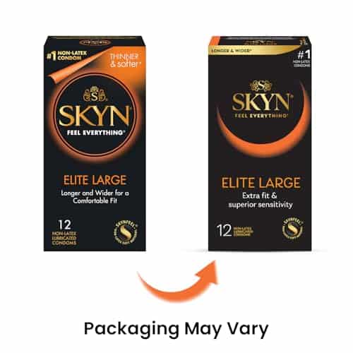 SKYN Elite Large Non-Latex Condoms, 12 Count - Image 2
