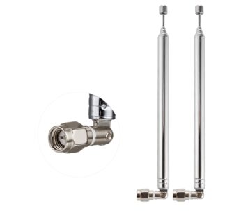 POBADY 2PCS 8 Sections Telescopic Antenna SMA Male Connector Radio Replacement Antenna 73.