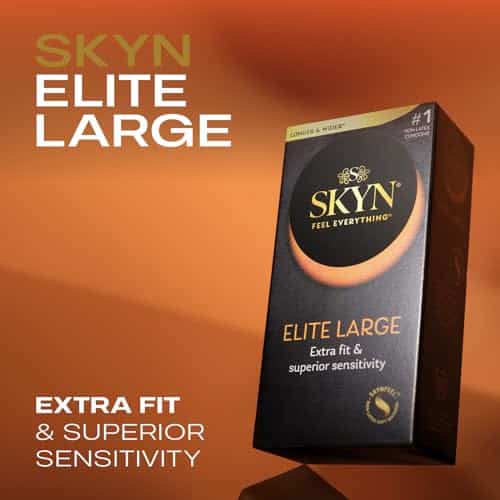 SKYN Elite Large Non-Latex Condoms, 12 Count - Image 5
