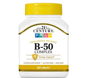 21st Century B 50 Complex Prolonged Release Tablets, 60 Count (Pack of 1)