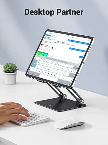 UGREEN Tablet Stand Holder for Desk Dual Rod Support Aluminum Tablet Holder Adjustable Mul - Image 2