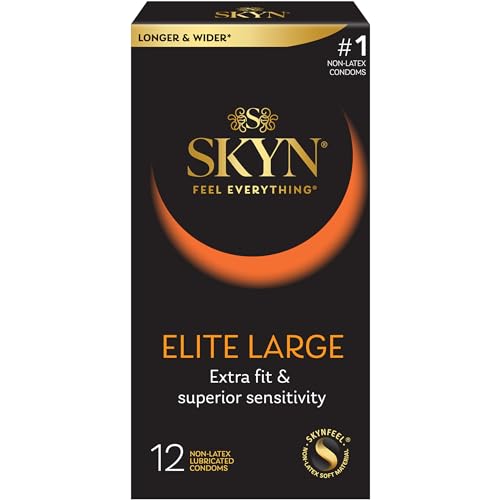 SKYN Elite Large Non-Latex Condoms, 12 Count