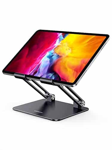 UGREEN Tablet Stand Holder for Desk Dual Rod Support Aluminum Tablet Holder Adjustable Mul - Image 8