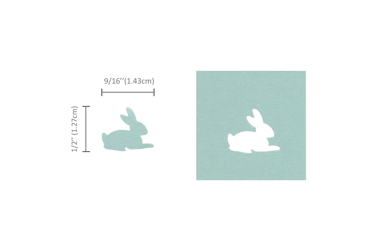 Bira Craft 5/8 inch Rabbit 2 Shape, Easter Punch, Lever Action Craft Punch for Paper Craft - Image 2