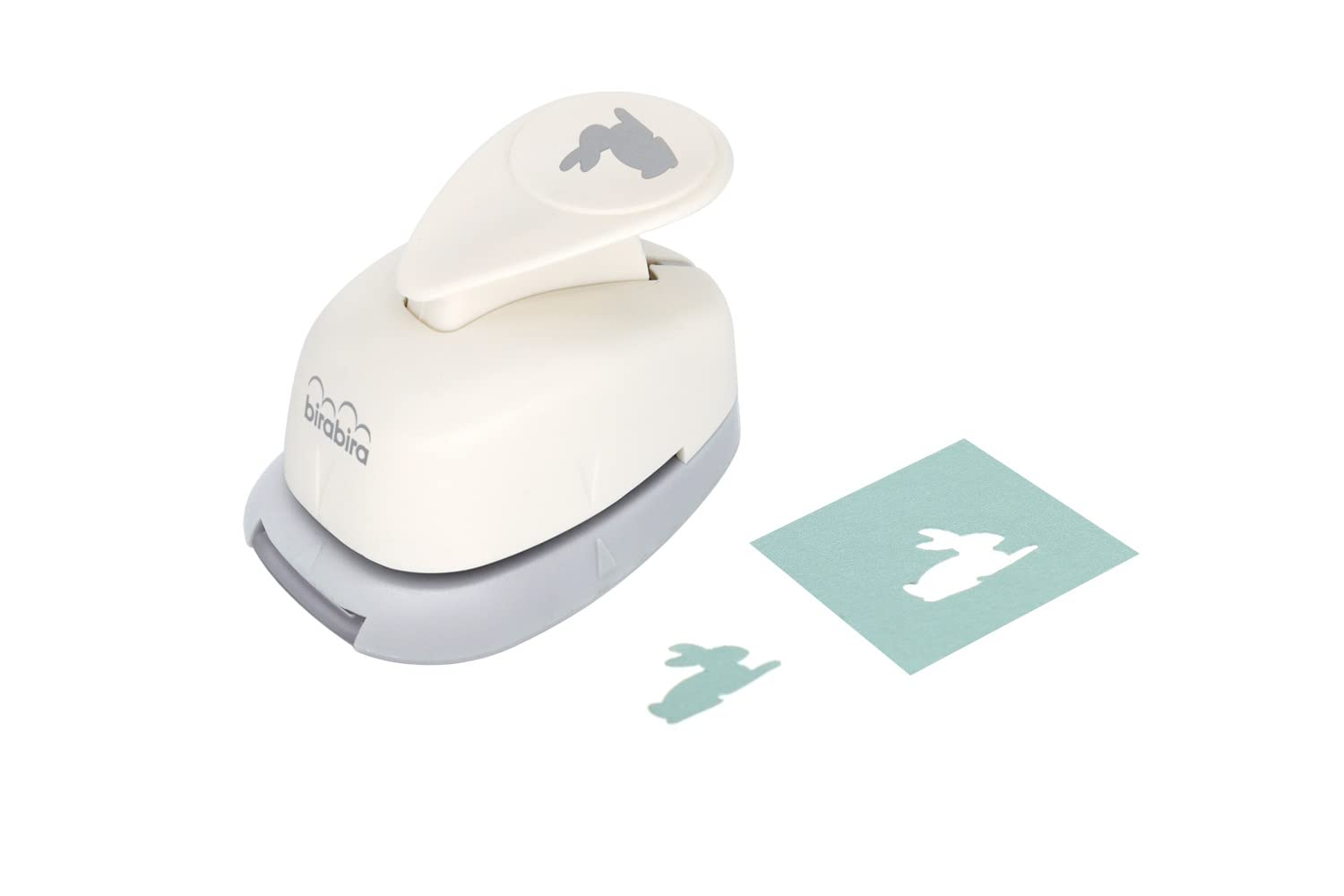 Bira Craft 5/8 inch Rabbit 2 Shape, Easter Punch, Lever Action Craft Punch for Paper Craft
