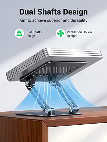 UGREEN Tablet Stand Holder for Desk Dual Rod Support Aluminum Tablet Holder Adjustable Mul - Image 4