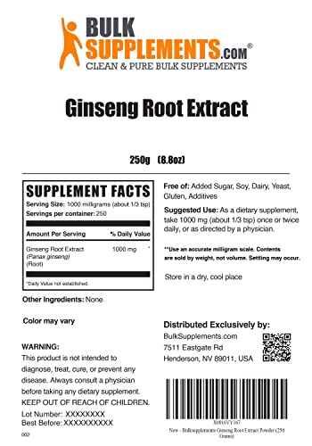 BulkSupplements.com Ginseng Root Extract Powder - Ginseng Supplement, Ginseng Herbal Suppl - Image 2