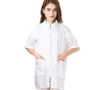 TOPTIE Nylon Salon Hairstylist Smock Barber Haircut Jacket, Dog Pet Grooming Work Shirt Un