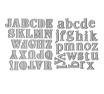 Metal Capital 26 Alphabet Cutting Dies, Lowercase 26 Letters Alphabet Die Cuts for Card Ma