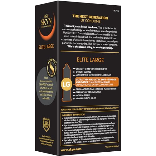 SKYN Elite Large Non-Latex Condoms, 12 Count - Image 4