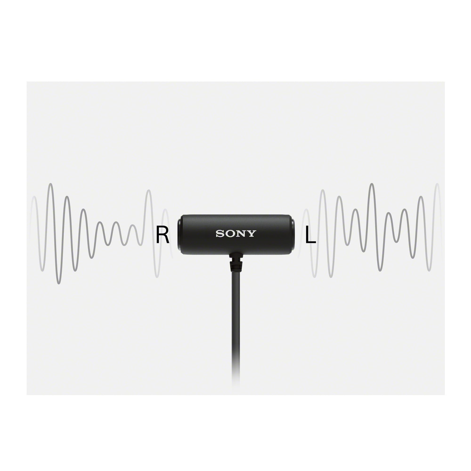 Sony Compact Stereo Lavalier Microphone ECMLV1,Black, Small - Image 6