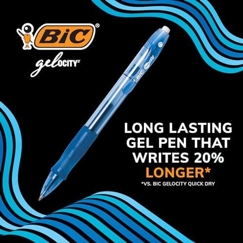 BIC Gelocity Original Assorted Colors Gel Pens, Medium Point (0.7mm), 15-Count Pack, Retra - Image 2