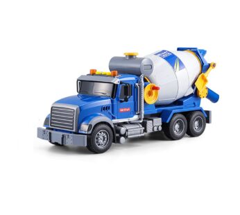haomsj Big Cement Mixer Toy Truck with Lights Sounds and Working Parts, Friction Powered P