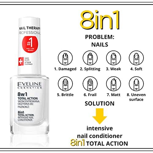 Eveline Cosmetics Total Action 8 In 1 Intensive Nail Treatment and Conditioner - Image 3