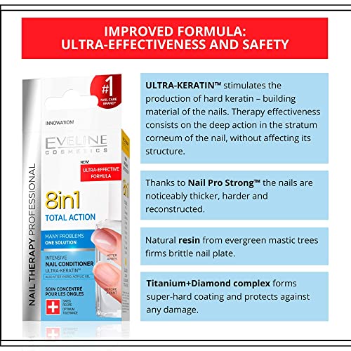 Eveline Cosmetics Total Action 8 In 1 Intensive Nail Treatment and Conditioner - Image 5