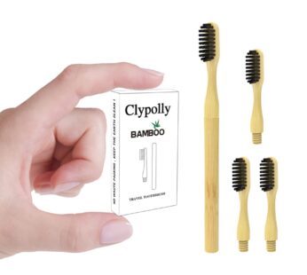 Clypolly Soft Bristle Travel Folding Toothbrush Kit,Small Size Portable Camping Travel Acc