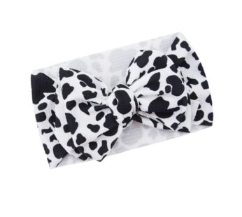 BBTDIN Cow Stria Headband Bow Baby Girl Cow Stria Hair Clip Bows Cow Stria HeadWear BBG37