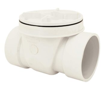 Canplas 73009 Backwater Valve with 4-Inch PVC, White