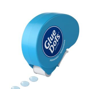 Glue Dots, Permanent Dots Dot N’ Go Dispenser, Double-Sided, 3/8″, .38 Inch, 200 Dots, DIY