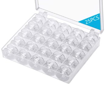 Eoehro 25 Pcs Bobbins for Sewing Machine, Sa156 Bobbins, Bobbins Class 15, Sewing Accessor