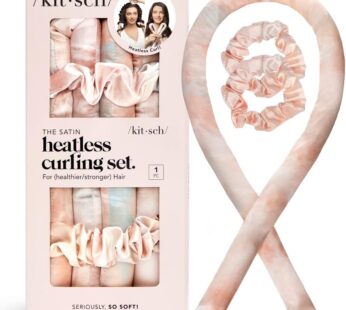 Kitsch Satin Heatless Curling Set – Overnight Hair Curlers to Sleep in, Heatless Curls, He