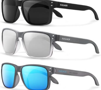 KUGUAOK Polarized Square Sunglasses For Men and Women Matte Finish Sun Glasses UV Protecti