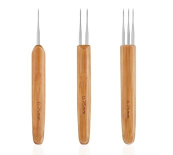LDCREEE 3 Pieces Dreadlock Hook Tool, 3 Dreadlocks Crochet Hooks, Crochet Hook Needle for