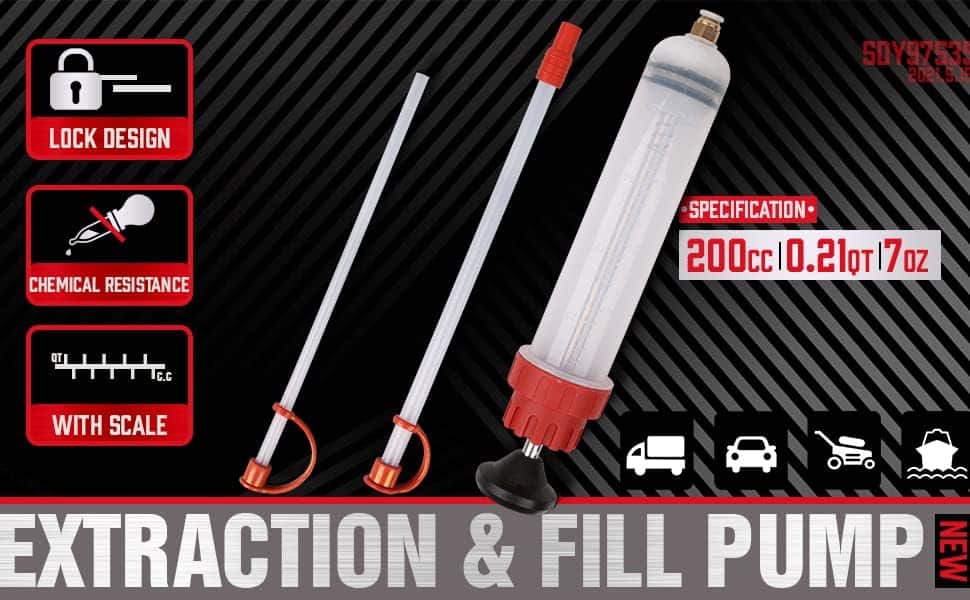 SEDY Fluid Extractor - 200cc Multi-Purpose Syringe, Oil Suction Pump, Manual Extraction an - Image 7