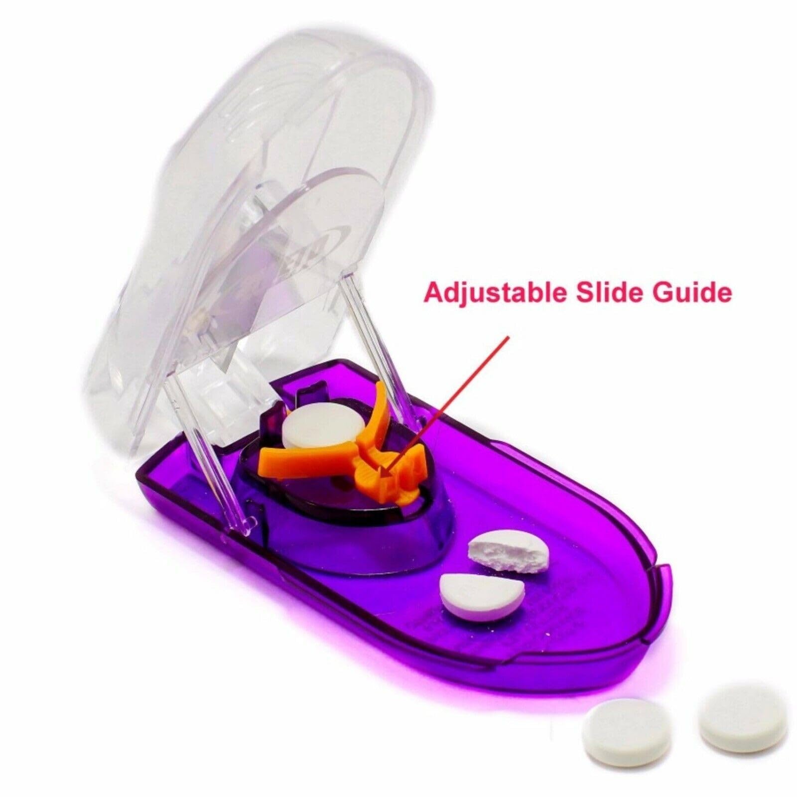EZY DOSE Pill Cutter with Safety Shield and Magnifier, Daily Usage, Safely Cut Pills and V - Image 3