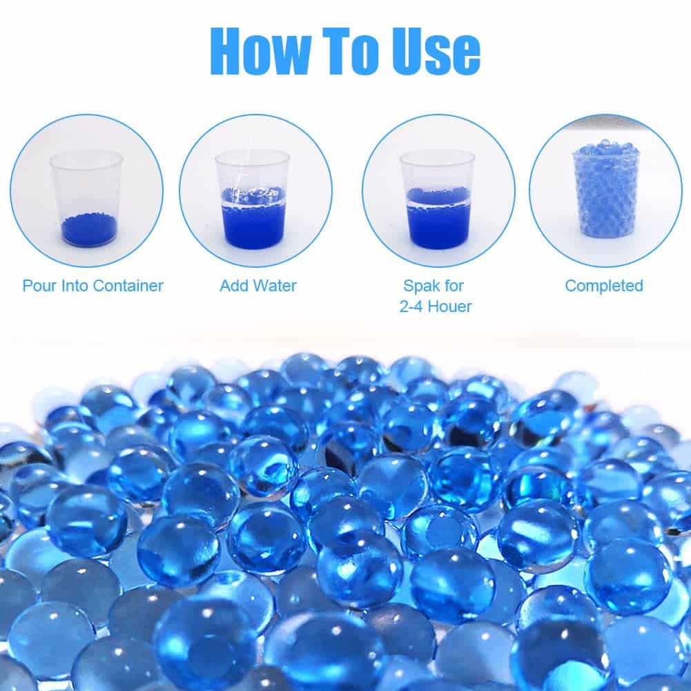 Avky Gel Water Blaster Refill Ammo(7-8 mm, 3 Pack, 90000 Pieces), Gel Water Splatter Bulle - Image 3