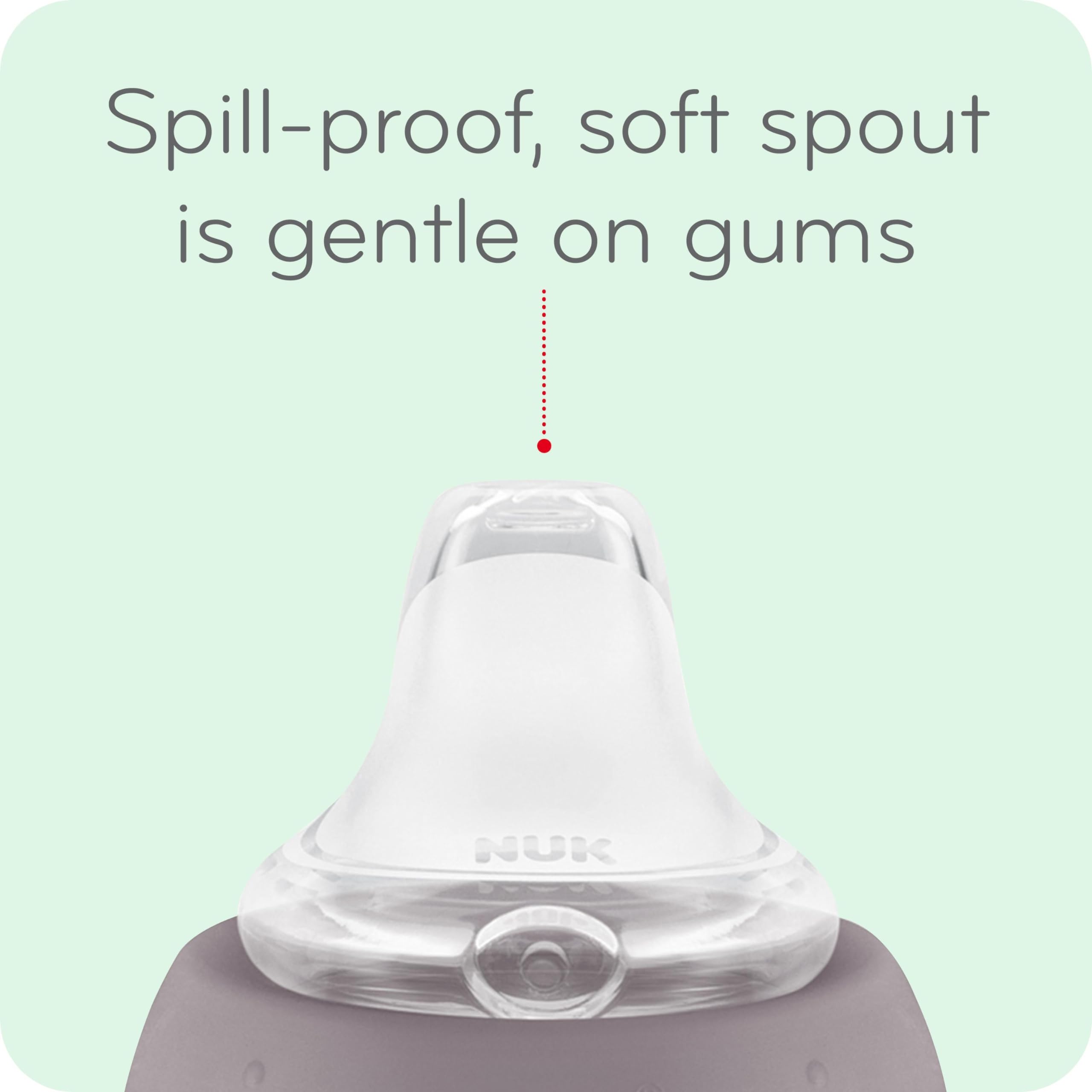 NUK Replacement Silicone Spout for NUK Active and Learner Cups and NUK Bottles, Clear - Image 2