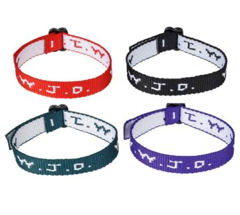 Rhode Island Novelty W.W.J.D. Webbing Bracelets, Twelve Per Order