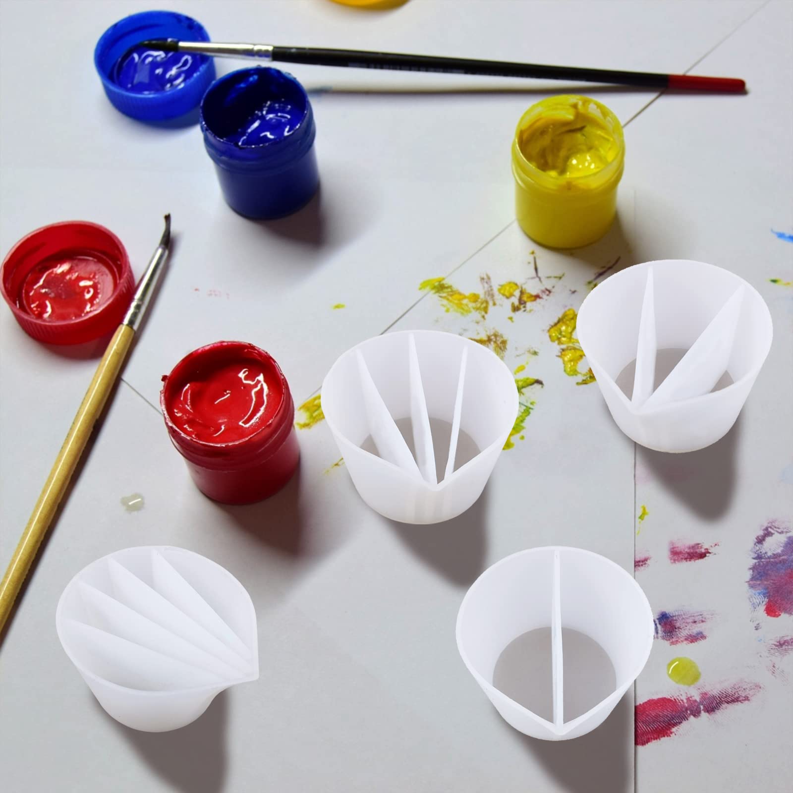 Split Cup for Paint Pouring Fluid Art Silicone Split Cup Resin Pouring Painting Tools DIY - Image 5